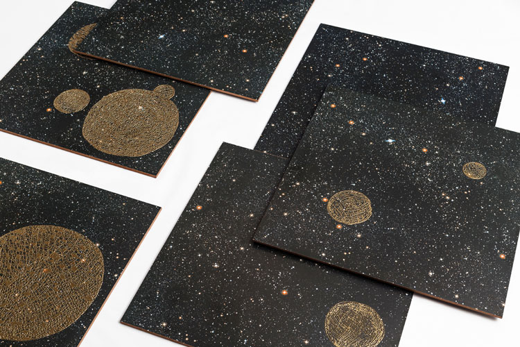 revestimentos com estrelas e planetas coleção órbita decortiles