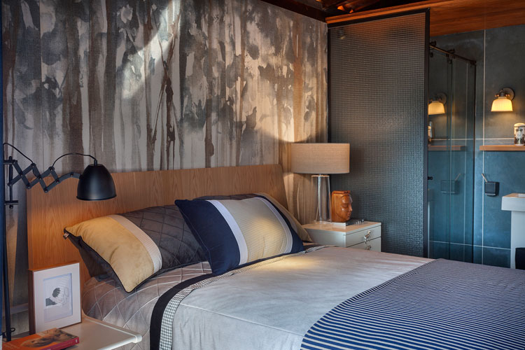 ideia de cabeceira de cama com porcelanato craft woods decortiles